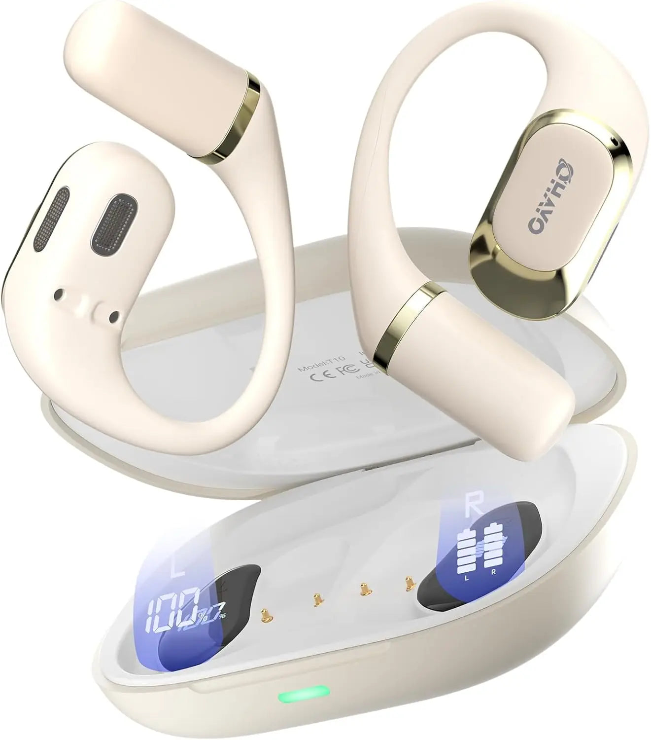 Auriculares Bluetooth open-ear vista general caja y accesorios Kyos Sport