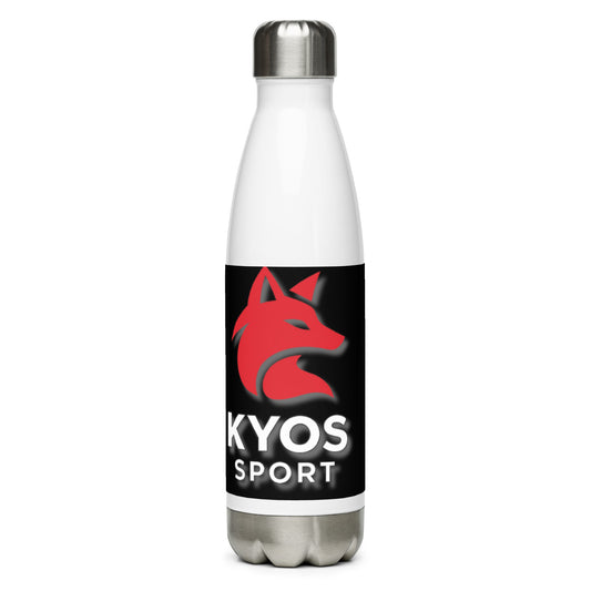 Botella Térmica Kyos Sport 500ml Blanca - Vista Frontal - Acero Inoxidable