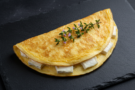 Tortilla de claras rellena de espinacas, champiñones y queso de cabra – Comida fit glúteos y definición – Kyos Sport