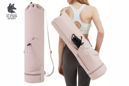 Bolsa esterilla yoga rosa – gran apertura tipo tote – Kyos Sport
