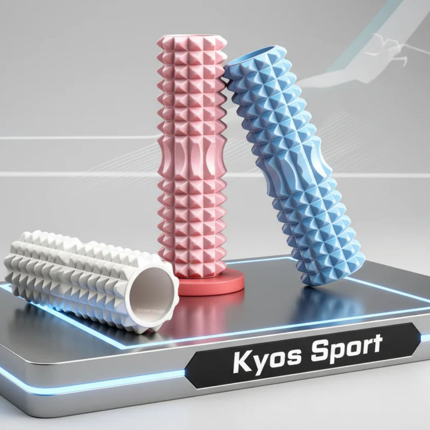 Rodillo espuma EVA 30 45cm masaje muscular yoga y fitness – Kyos Sport