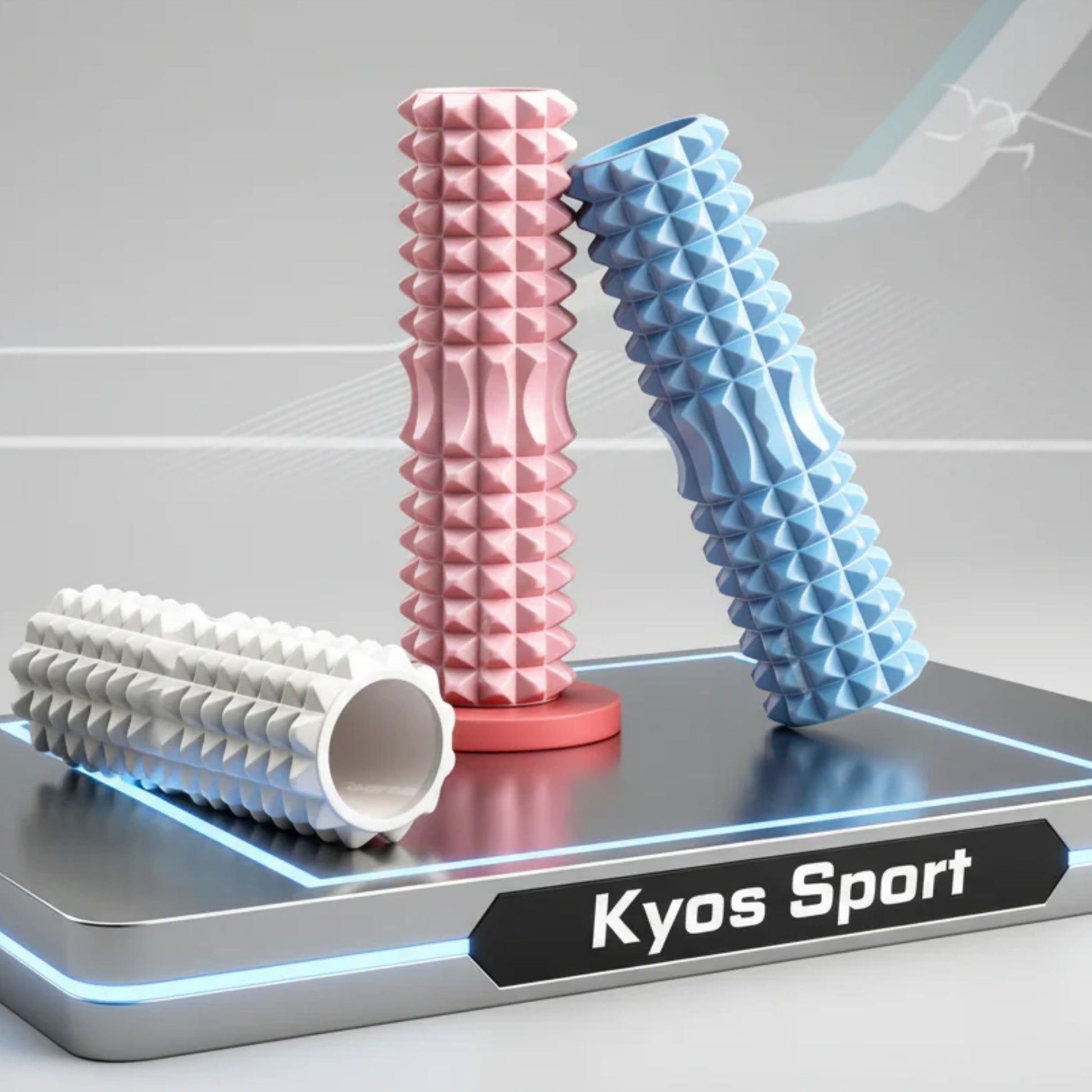 Rodillo espuma EVA 30 45cm masaje muscular yoga y fitness – Kyos Sport