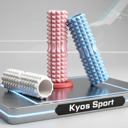 Rodillo espuma EVA 30 45cm masaje muscular yoga y fitness – Kyos Sport