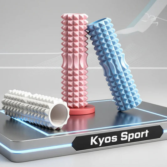 Rodillo espuma EVA 30 45cm masaje muscular yoga y fitness – Kyos Sport