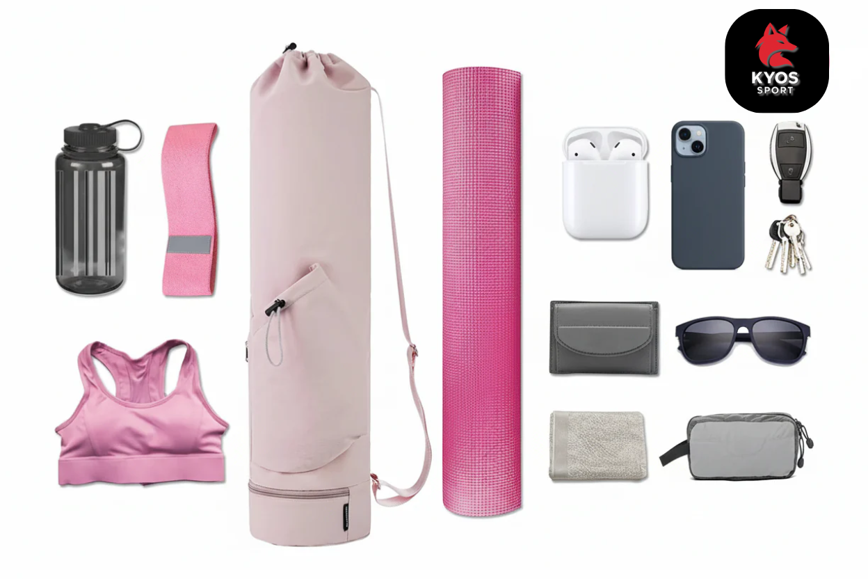  Bolsa yoga tote con compartimento para botella de agua – Kyos Sport