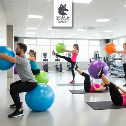 Ejercicio de core con pelota mini pilates 25cm antideslizante