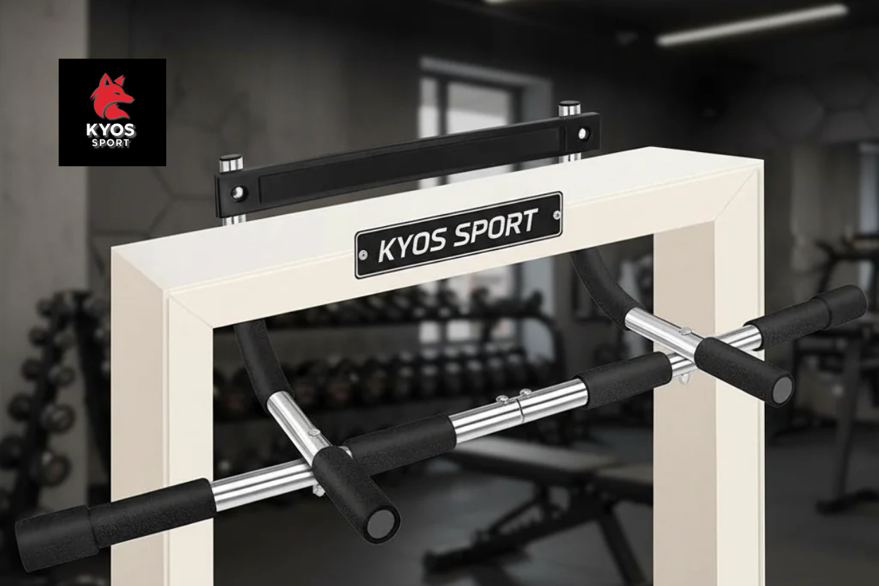 Barra de dominadas para puerta sin tornillos KyosSport – vista detalle instalación