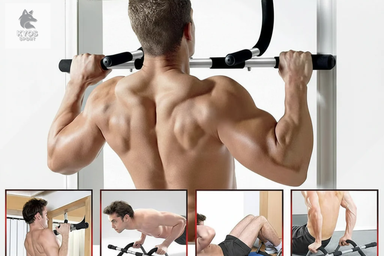 Pack dominadas pro barra de puerta con ganchos musculacion – Kyos Sport