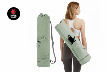 Bolsa esterilla yoga verde – gran apertura tipo tote – Kyos Sport