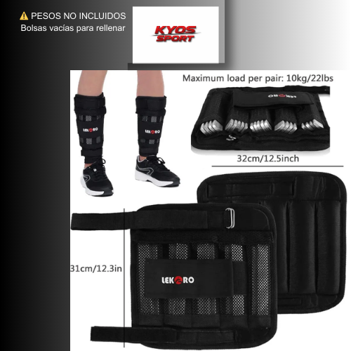 Chaleco fitness Kyos Sport - vista completa con accesorios