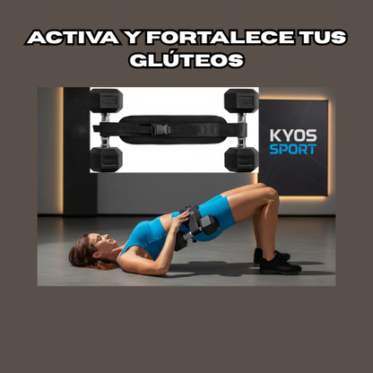 Cinturón Hip Thrust Ajustable Kyos Sport - Equipo Fitness Premium