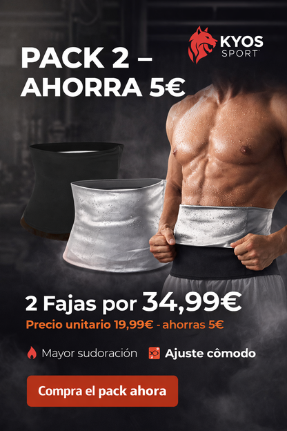 Pack 2 Fajas Reductoras Sauna – Ahorra 5€