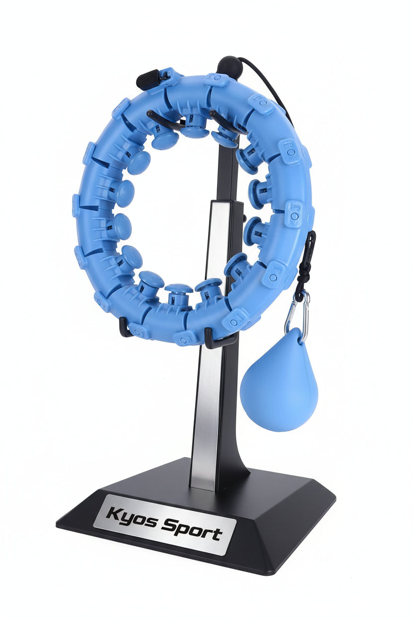 Hula hoop con peso completo para cardio y tonificación en casa