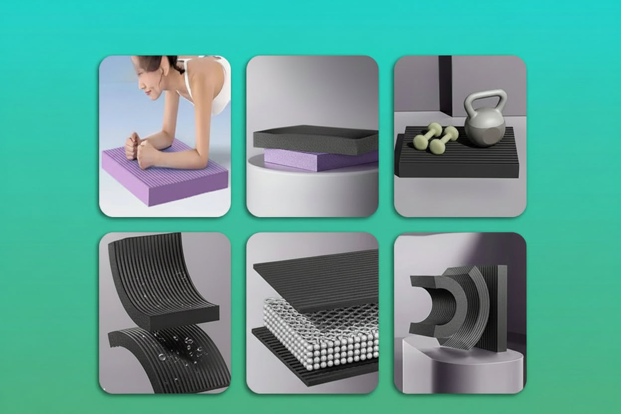 Detalle superficie antideslizante de colchoneta yoga Kyos Sport