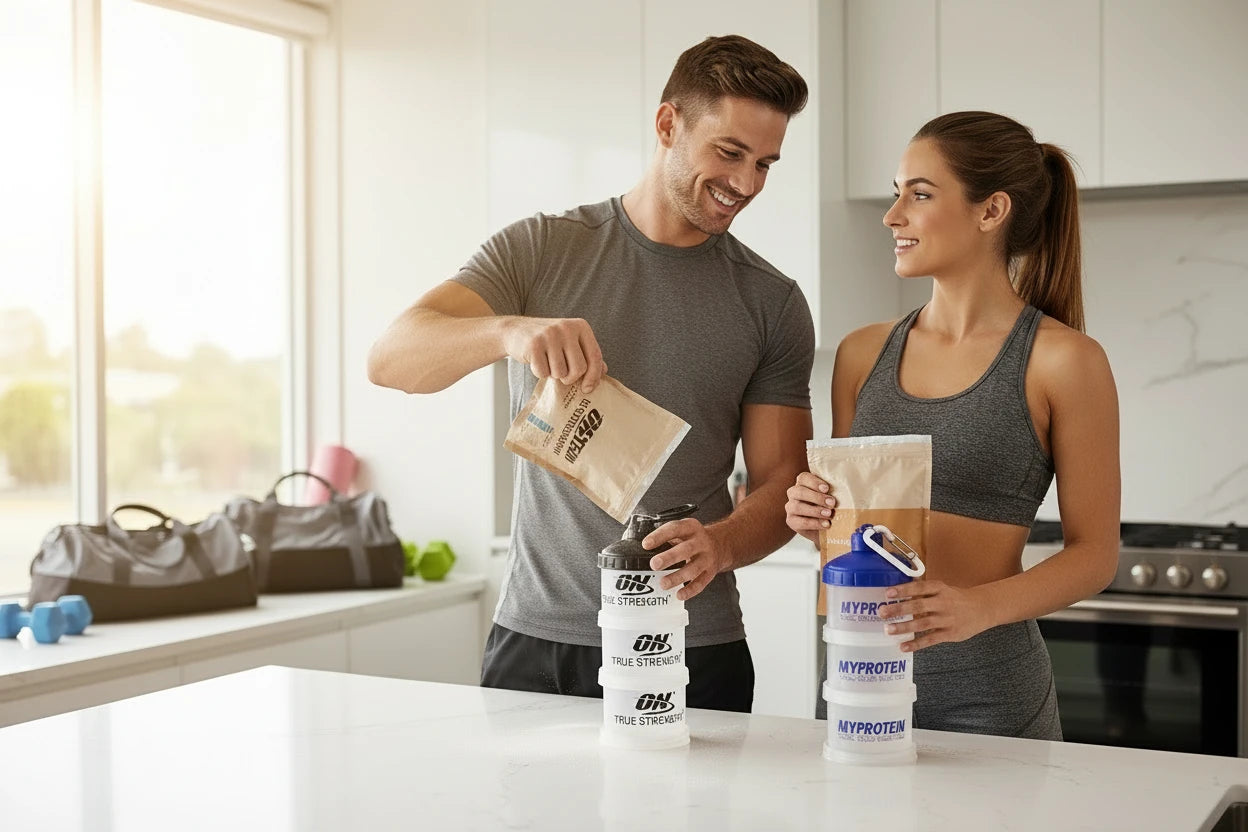 Caja proteína 3 capas compacta y ligera para deportistas – Kyos Sport