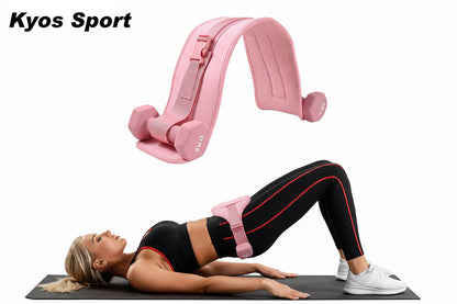 Cinturón Hip Thrust Ajustable Kyos Sport - Entrenador de Glúteos con Acolchado