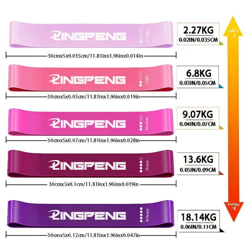 Bandas elásticas de resistencia para yoga y pilates