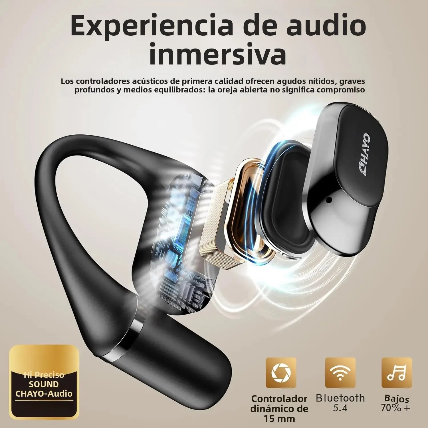Auriculares open-ear conducción de aire para running y entrenamiento