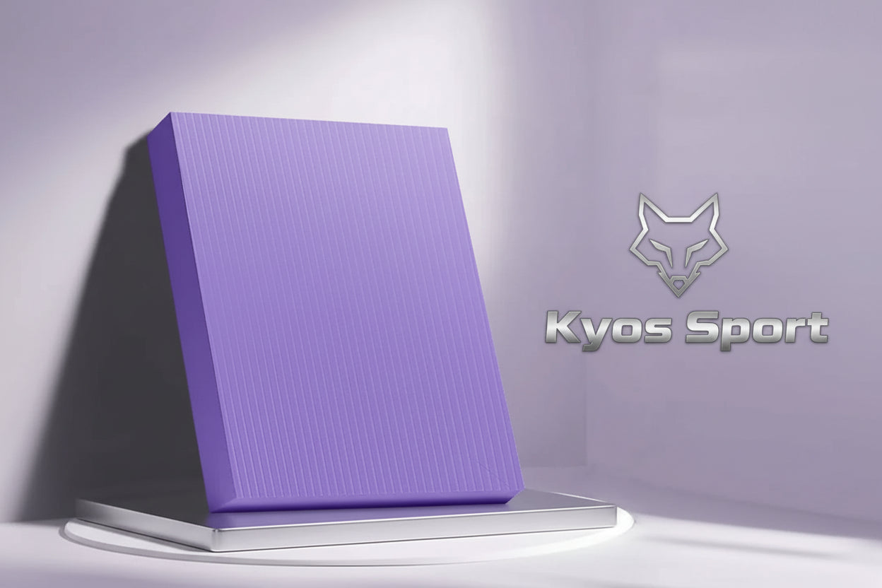 Colchoneta yoga gruesa 4 cm Kyos Sport color morado