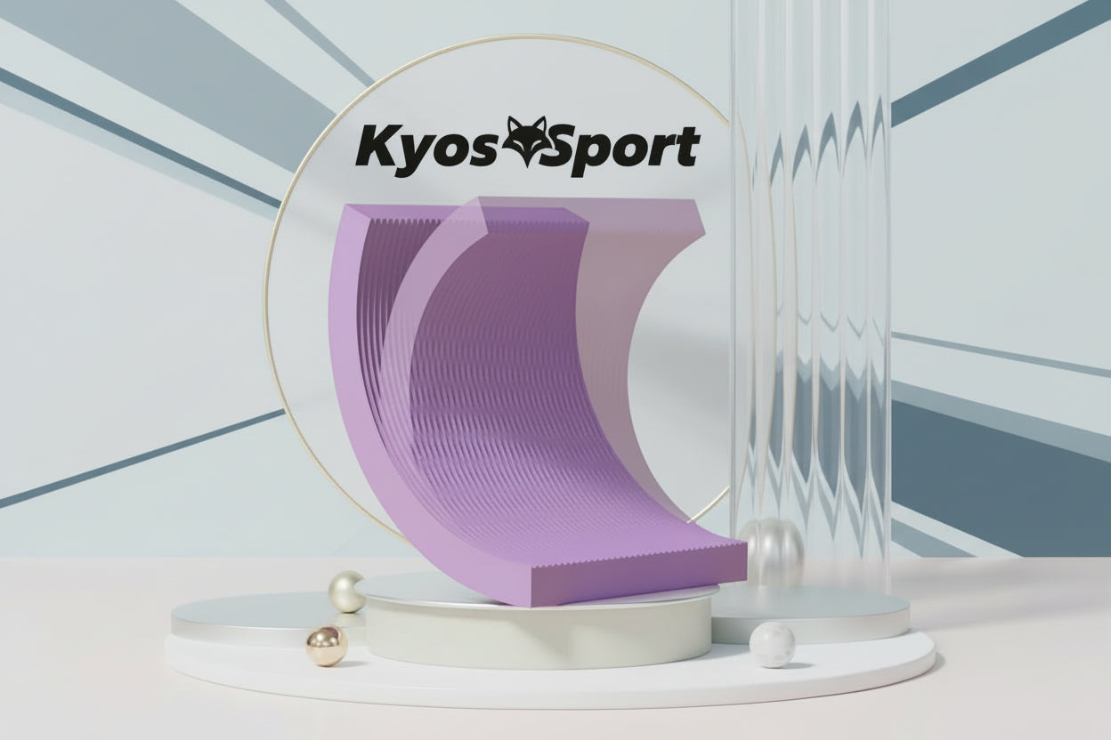 Colchoneta yoga gruesa 4 cm Kyos Sport color morado