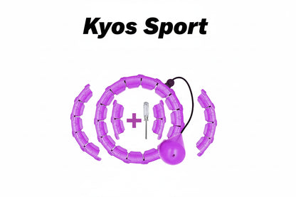 Hula hoop con peso rosa para ejercicio en casa y core training