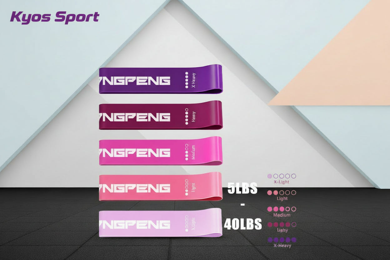 Set 5 Bandas Elásticas de Resistencia Gradual Kyos Sport