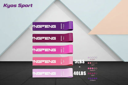Set 5 Bandas Elásticas de Resistencia Gradual Kyos Sport