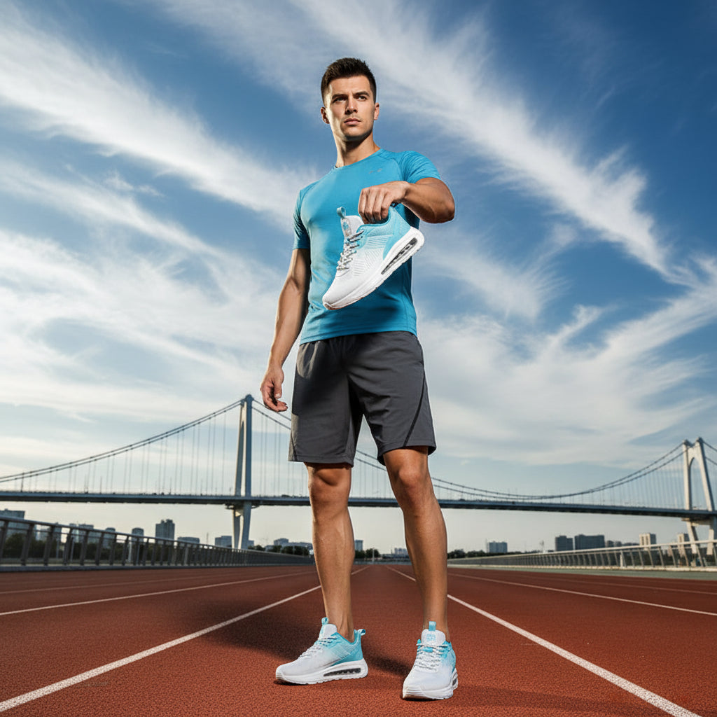 Zapatillas running profesionales detalle suela agarre outdoor