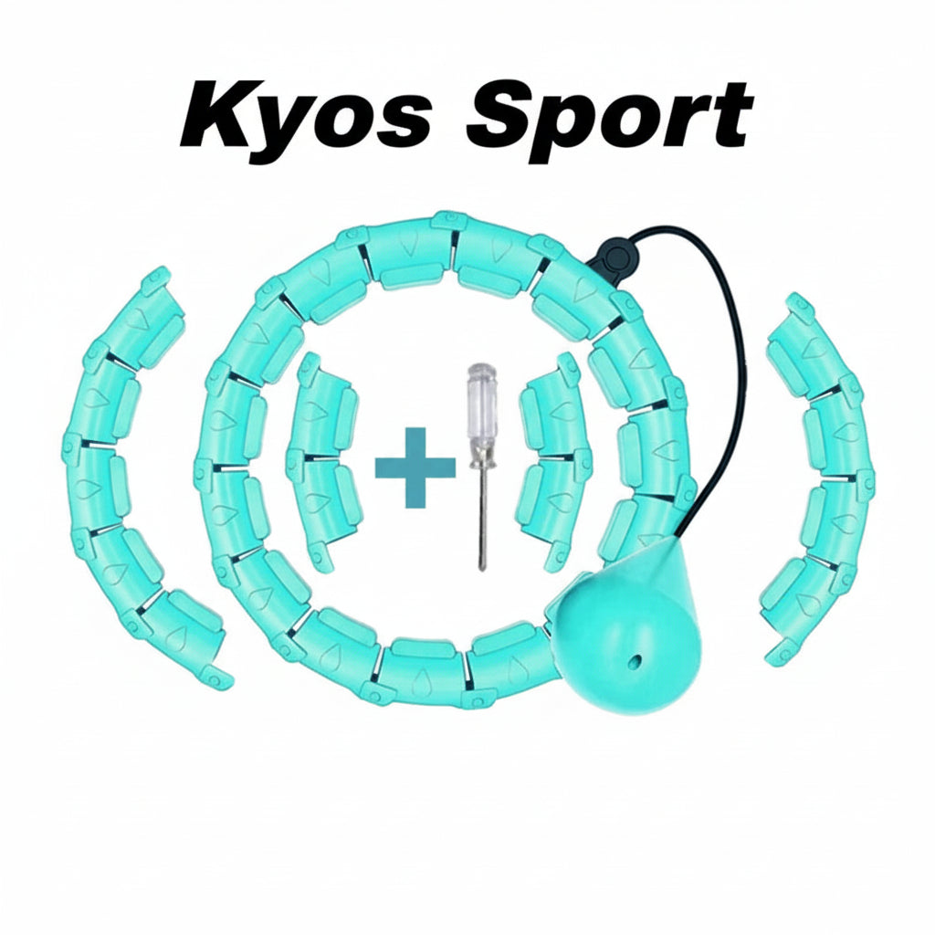 Entrenamiento fitness con hula hoop ajustable para todos los niveles