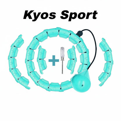 Entrenamiento fitness con hula hoop ajustable para todos los niveles