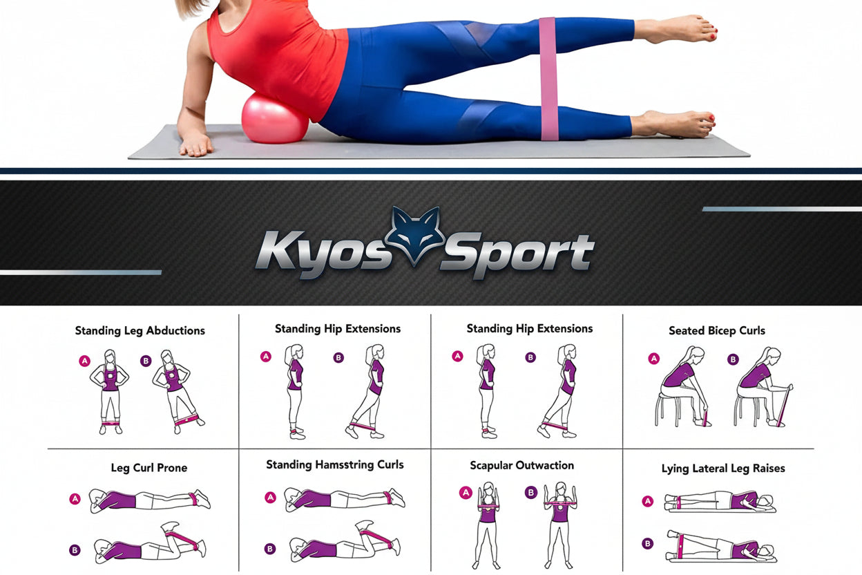 Bandas elásticas fitness con bolsa de transporte