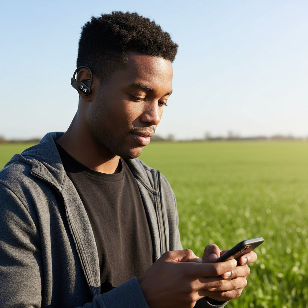 Auriculares Bluetooth 5.4 deportivos vista lateral Kyos Sport