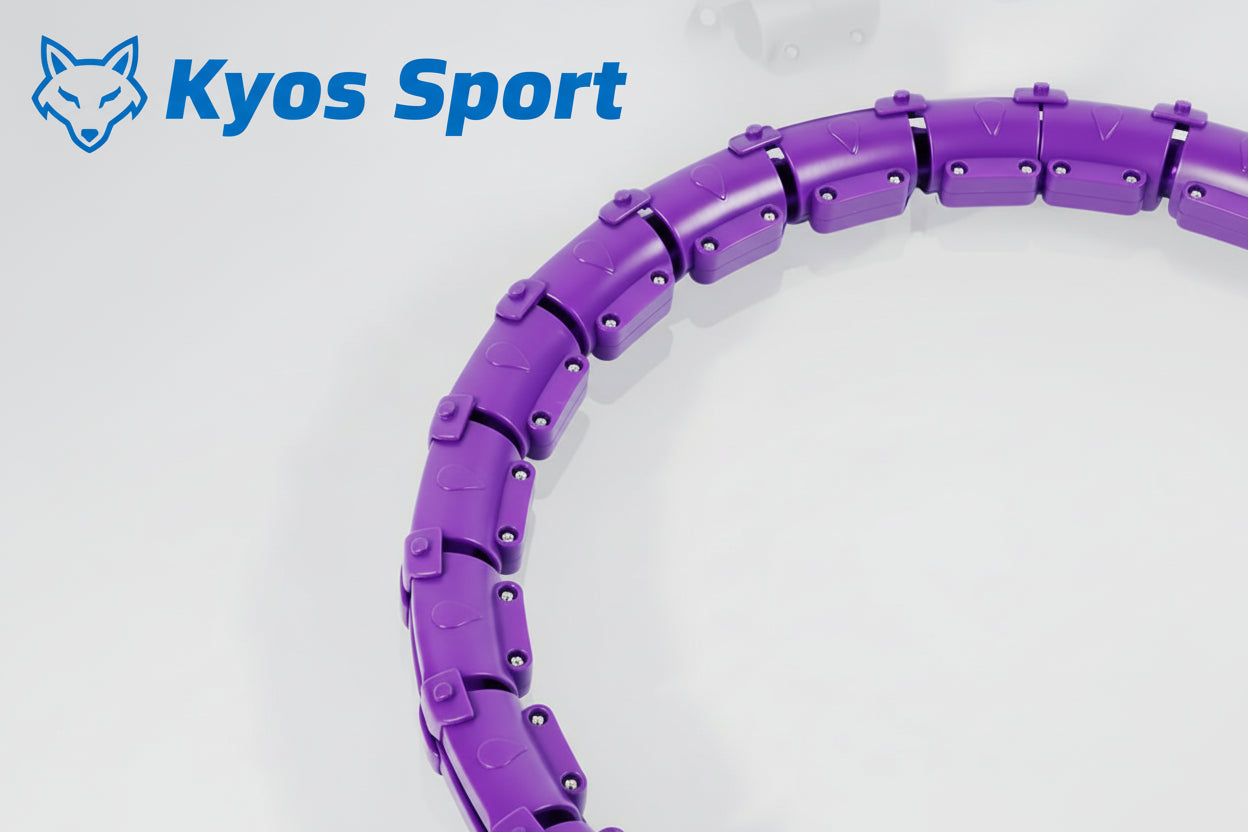 Detalle de secciones desmontables del hula hoop ajustable Kyos Sport