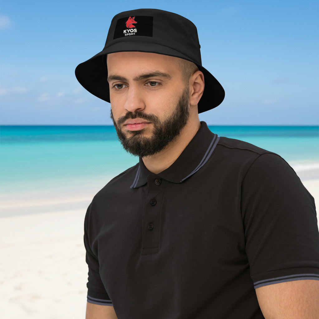 Gorro Bucket Kyos Sport Negro - Vista Frontal Alternativa - Unisex Verano
