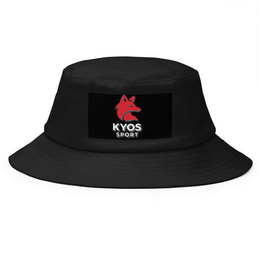 Gorro Bucket Kyos Sport Negro - Vista Frontal - Estilo Urbano y Streetwear