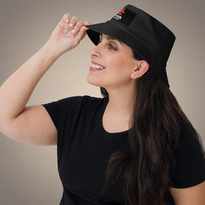 Gorro Bucket Kyos Sport Negro - Vista Lateral Frontal - Gorro Verano Unisex