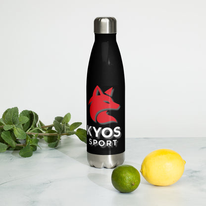 Botella Térmica Kyos Sport 500ml Negra - Segunda Vista Frontal - Frío y Calor 6h
