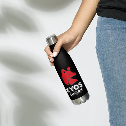Botella Térmica Kyos Sport 500ml Negra - Segunda Vista Frontal Alternativa - Frío y Calor 6h
