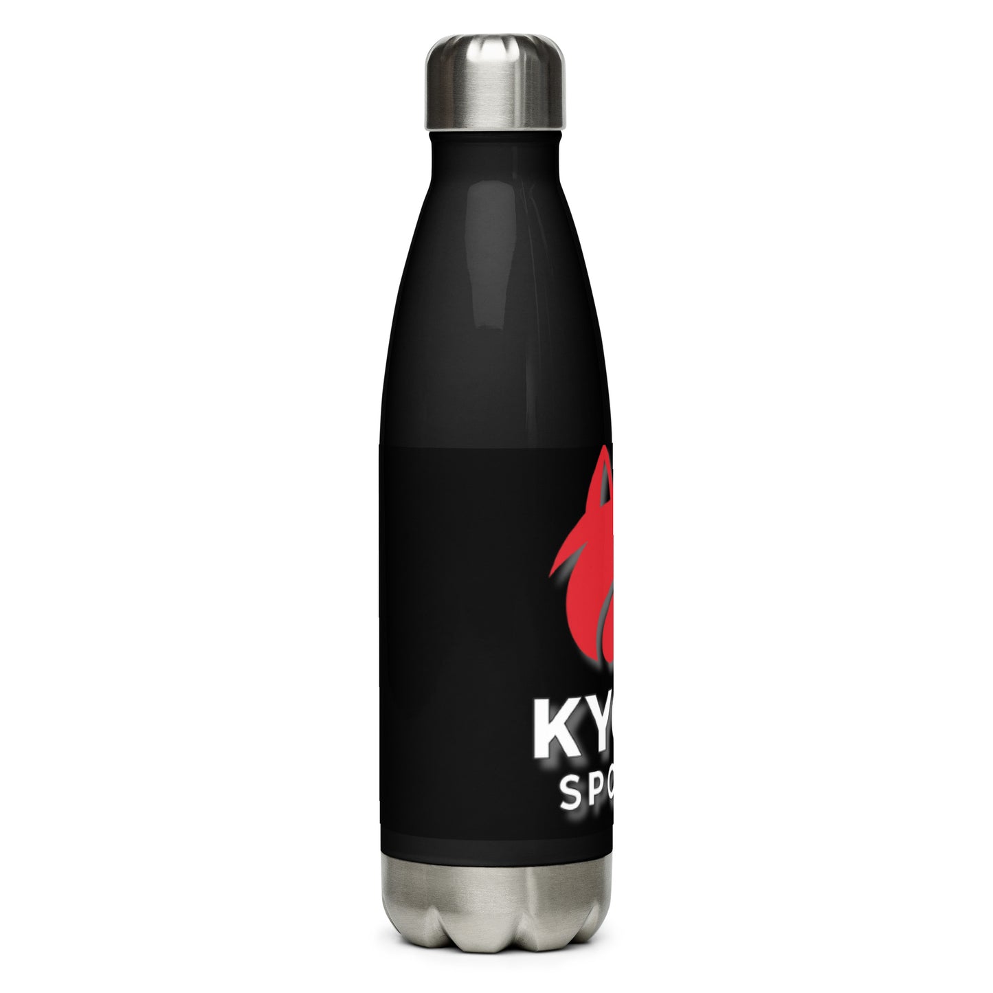 Botella Térmica Kyos Sport 500ml Negra - Vista Lateral Derecha - Acero Inoxidable
