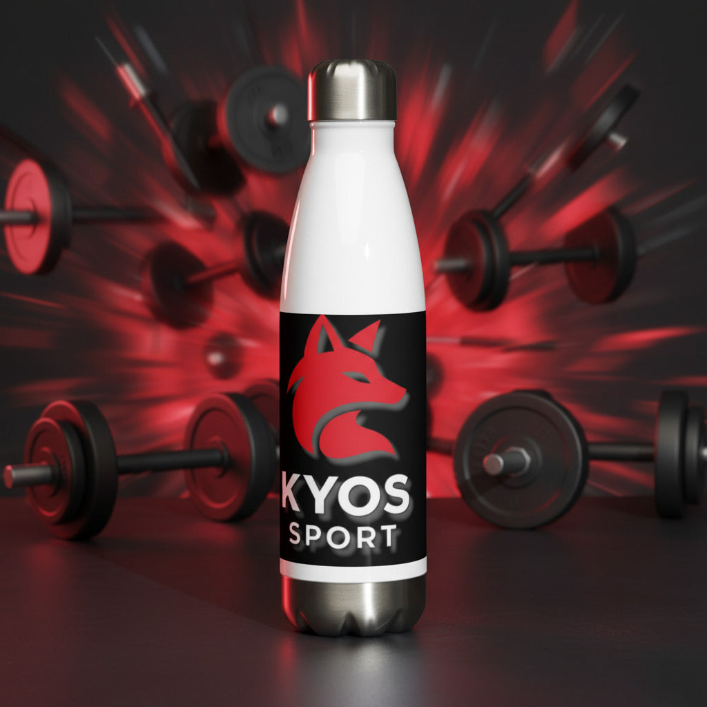 Botella Térmica Kyos Sport 500ml Blanca - Segunda Vista Frontal Alternativa - Frío y Calor 6h
