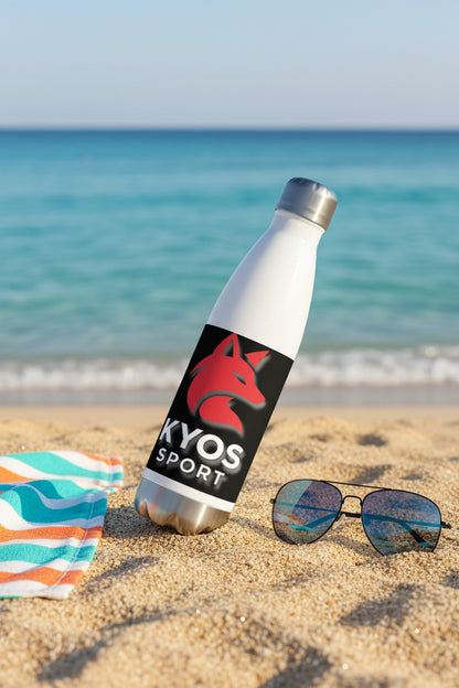 Botella Térmica Kyos Sport 500ml Blanca - Segunda Vista Frontal - Frío y Calor 6h