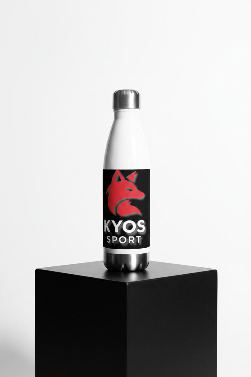 Botella Térmica Kyos Sport 500ml Blanca - Vista Frontal Premium - Frío y Calor 6h