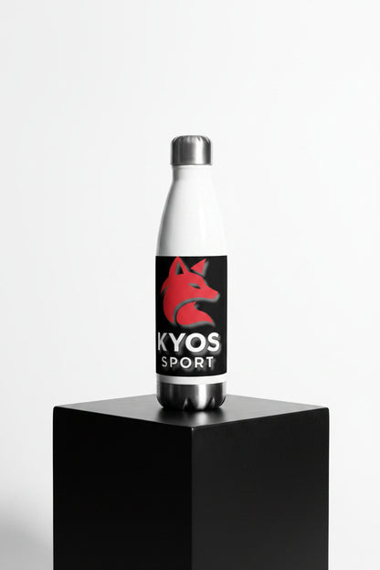 Botella Térmica Kyos Sport 500ml Blanca - Vista Frontal Premium - Frío y Calor 6h