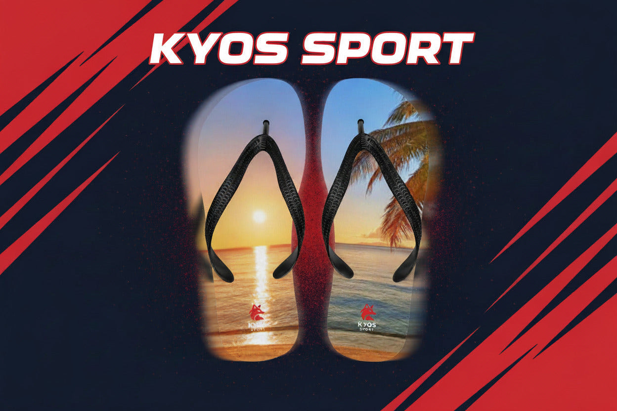 Chanclas Kyos Sport diseño personalizado - imagen promocional verano 